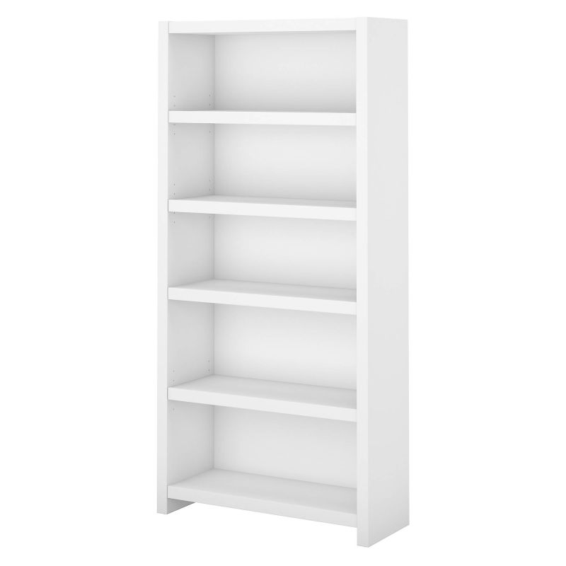 5 Shelf Bookcase in Pure White