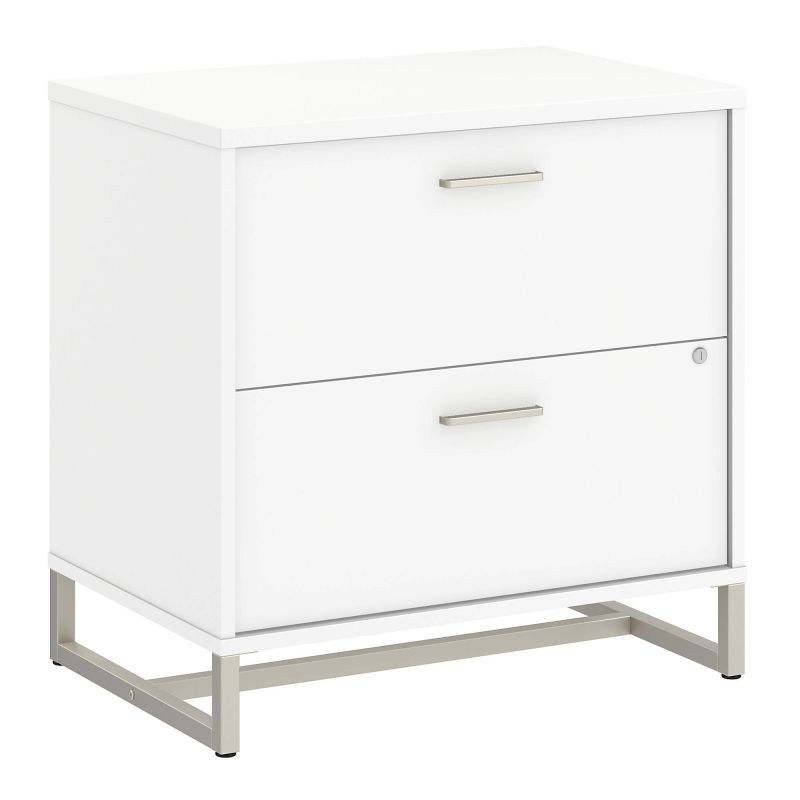 2 Drawer Lateral File Cabinet in White - Assembled