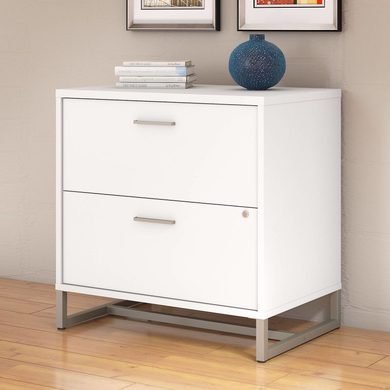 KI70204SU 2 Drawer Lateral File Cabinet in White - Assembled