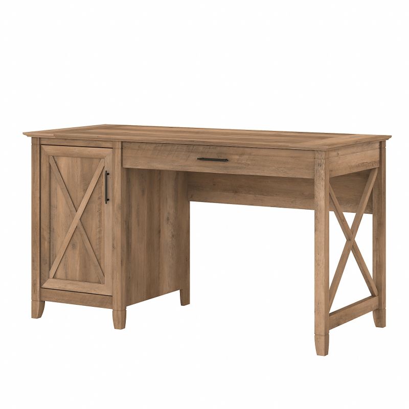 KWD154RCP-03 Key West 54W Computer Desk with Keyboard Tray and Storage in Reclaimed Pine