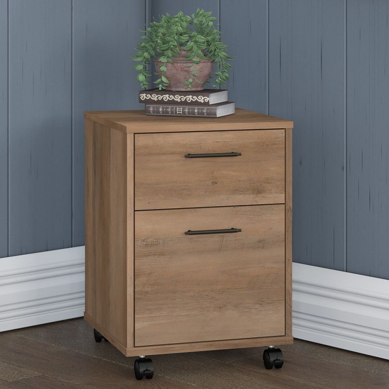 KWF116RCP-03 Key West 2 Drawer Mobile File Cabinet in Reclaimed Pine