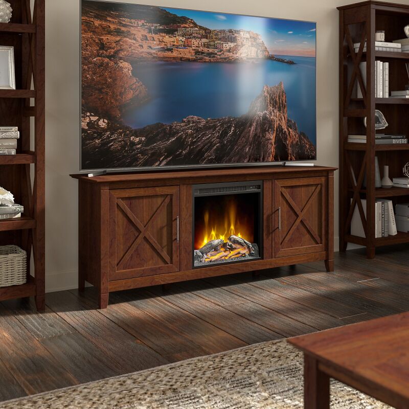 KWS063BC 60W TV Stand with Electric Fireplace Insert