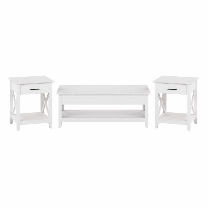 KWS076WT Lift Top Coffee Table and End Tables