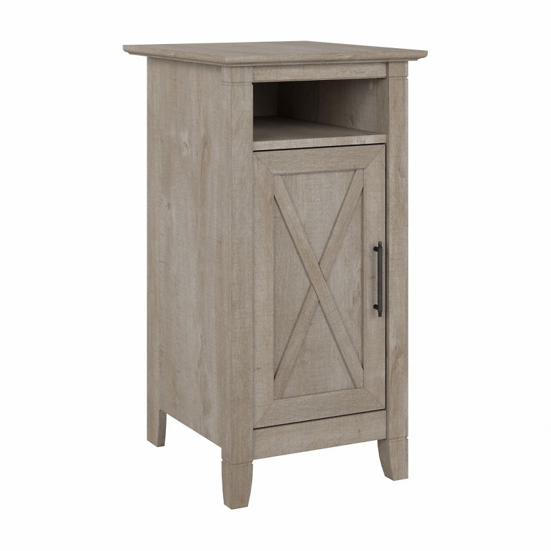 KWS116WG-03 Bush Furniture Key West Small Storage Cabinet with Door in Washed Gray