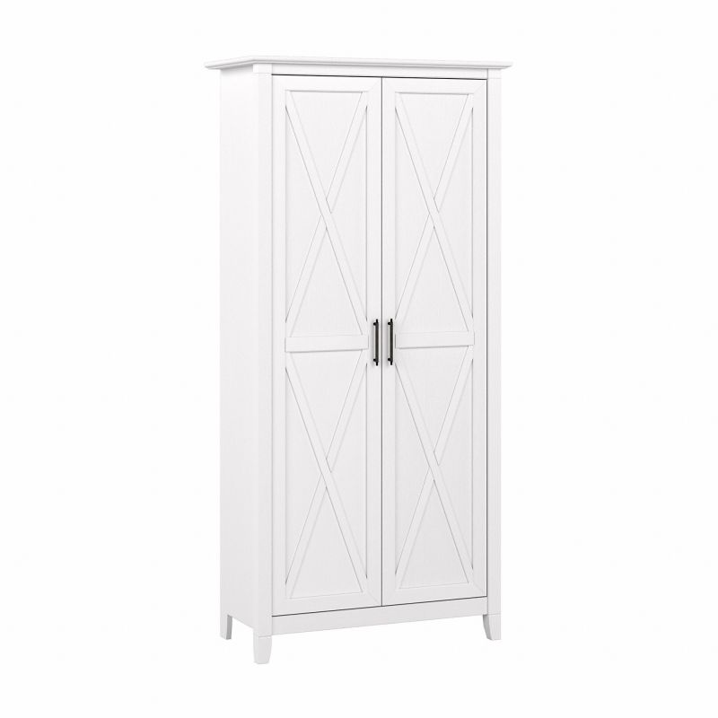 KWS266WT-03 2 Door Tall Storage Cabinet White