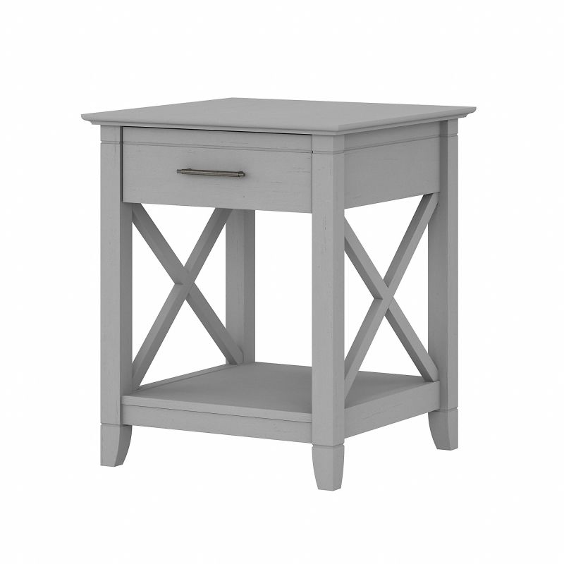 KWT120CG-03 Key West End Table with Storage in Cape Cod Gray