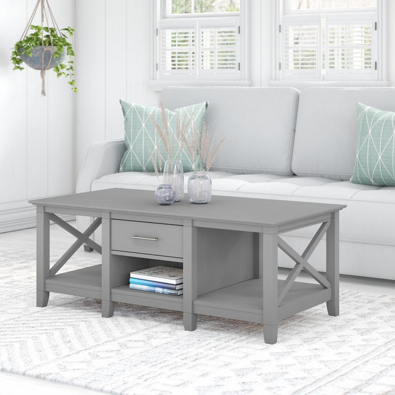KWT148CG-03 Key West Coffee Table with Storage in Cape Cod Gray
