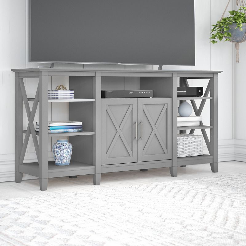 KWV160CG-03 Key West Tall TV Stand for 65 Inch TV in Cape Cod Gray