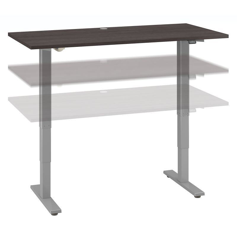 M4S6030SGSK 60W x 30D Electric Height Adjustable Standing Desk in Storm Gray