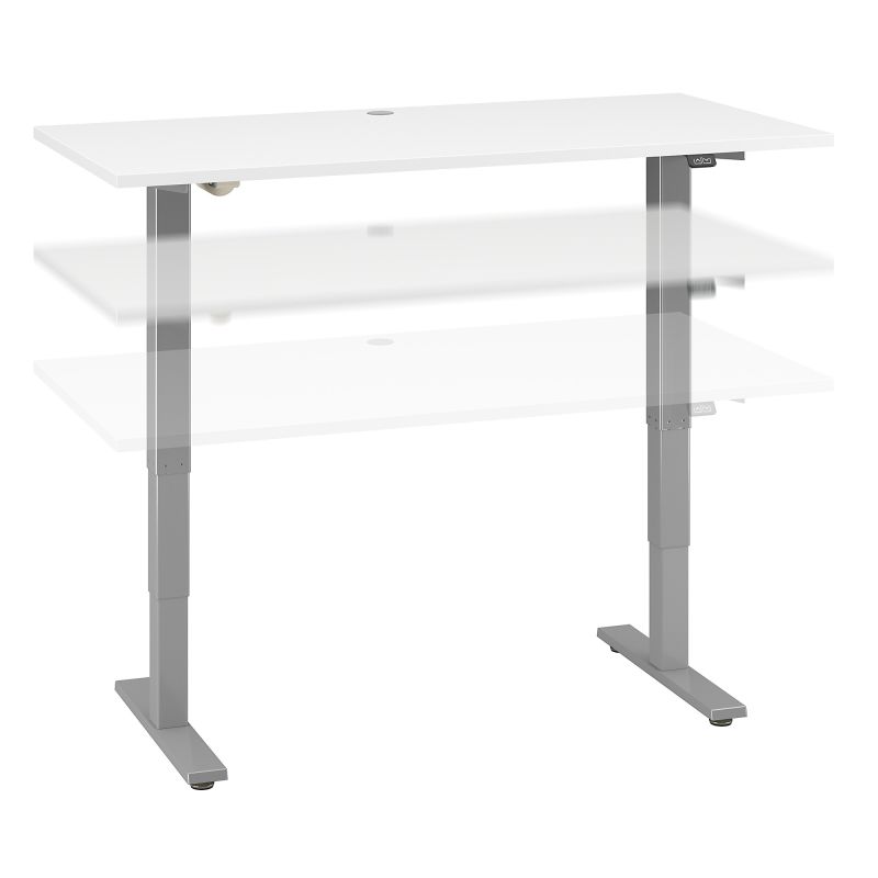 M4S6030WHSK 60W x 30D Electric Height Adjustable Standing Desk in White