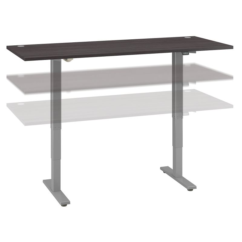 M4S7230SGSK 72W x 30D Electric Height Adjustable Standing Desk in Storm Gray
