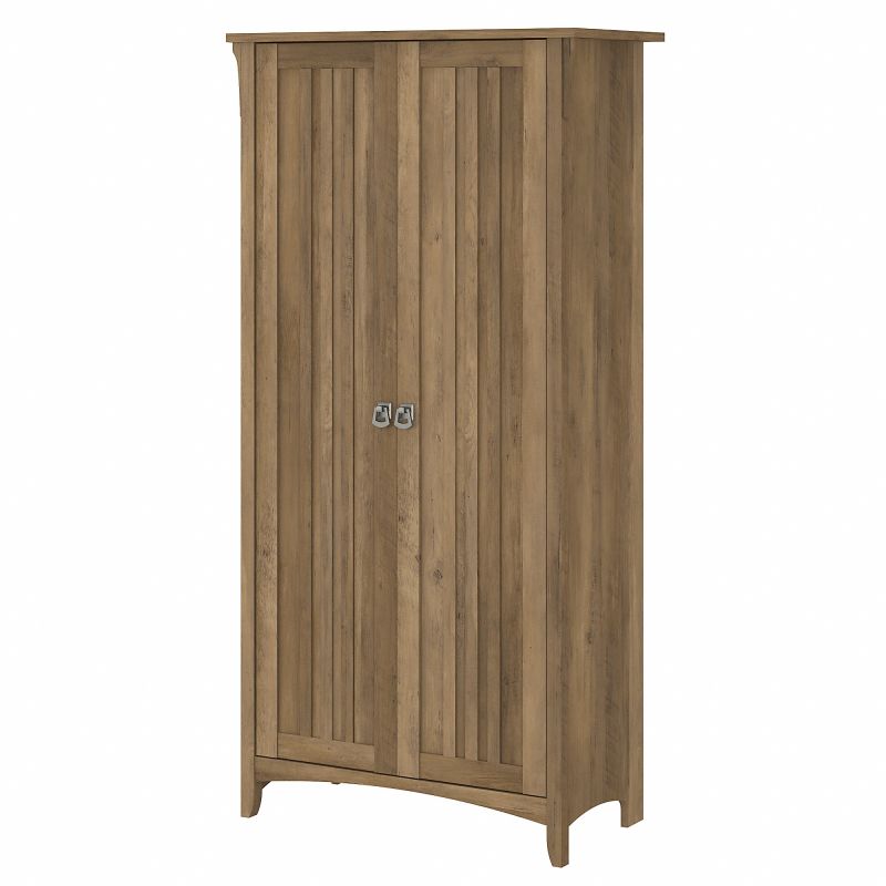 Bush Furniture Salinas Tall Storage Cabinet with Doors in Reclaimed Pine