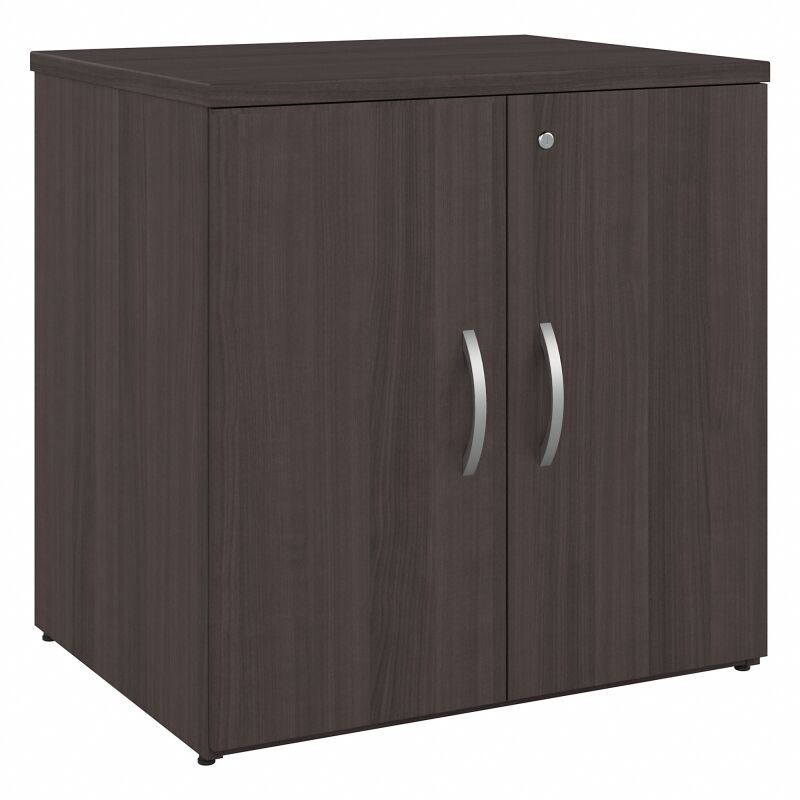 SCS130SG Bush Business Furniture Studio C Office Storage Cabinet with Doors in Storm Gray
