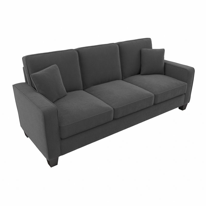 SNJ85SCGH-03K Bush Furniture Stockton 85W Sofa in Charcoal Gray Herringbone