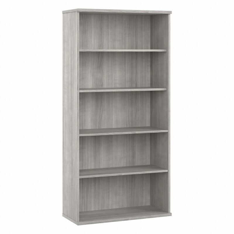 36W 5 Shelf Bookcase Platinum Gray