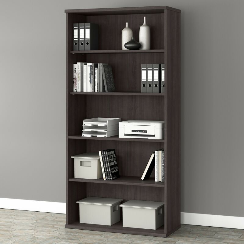 SDB7236SG-Z 36W 5 Shelf Bookcase Storm Gray