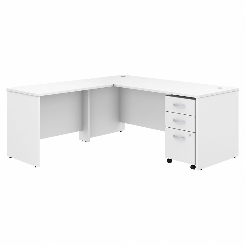 STC007WHSU 72W x 30D Desk with 42W Return and 3 Drawer Mobile Pedestal