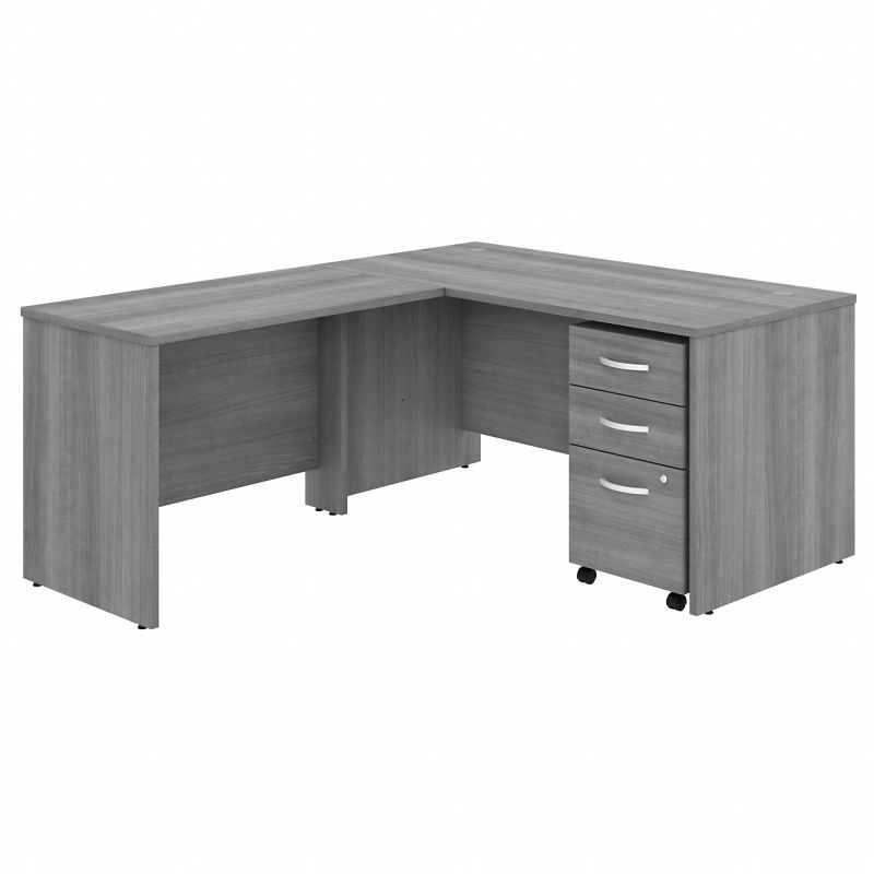 STC008PGSU 60W x 30D Desk with 42W Return and 3 Drawer Mobile Pedestal