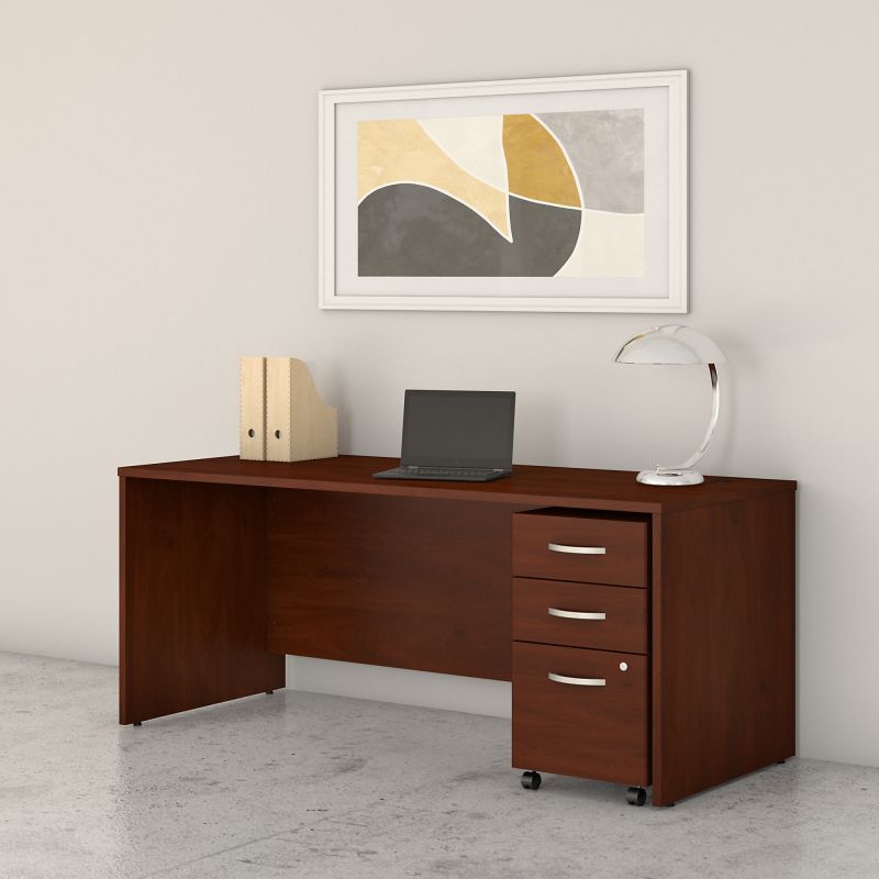 STC013HCSU 72W x 30D Desk with 3 Drawer Mobile Pedestal