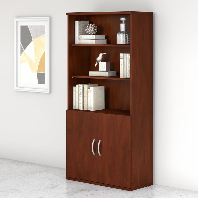 STC015HC 36W 5 Shelf Bookcase with Doors