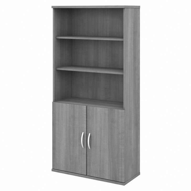 STC015PG 36W 5 Shelf Bookcase with Doors