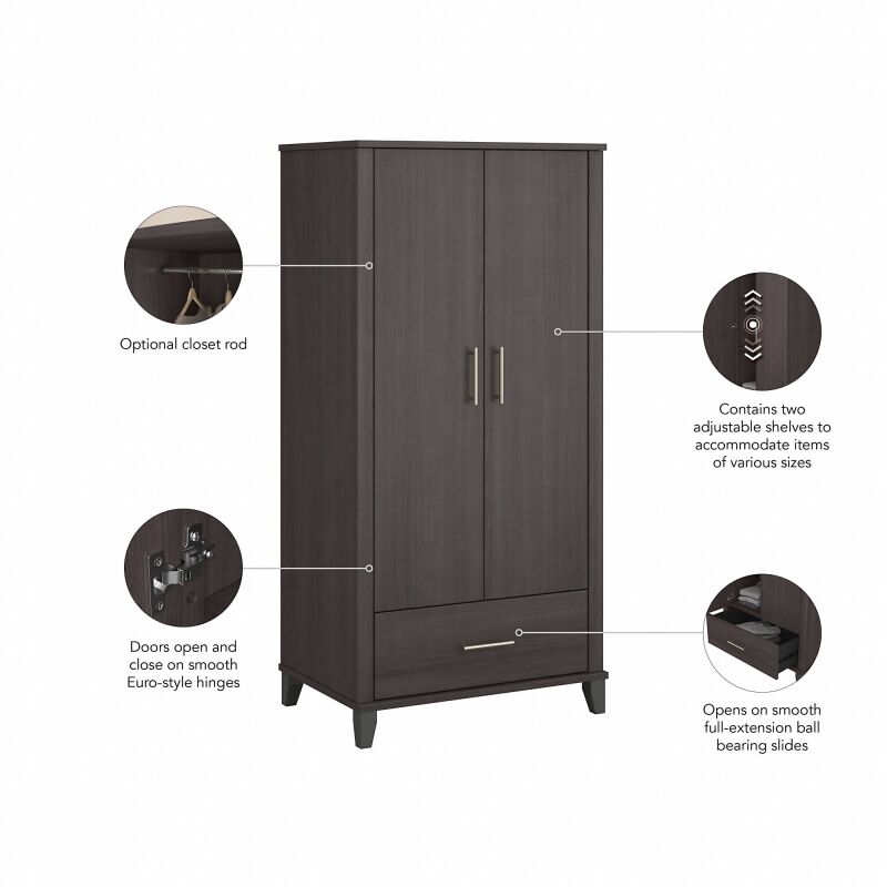 Kitchen Pantry Cabinet in Storm Gray by Bush