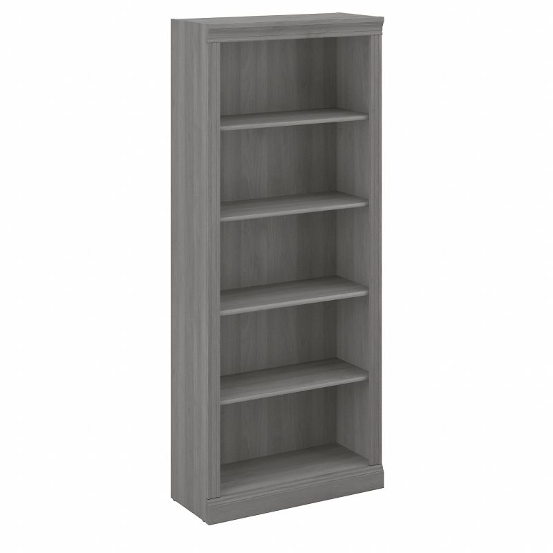 W1655C-03 Bush Furniture Saratoga Tall 5 Shelf Bookcase in Modern Gray