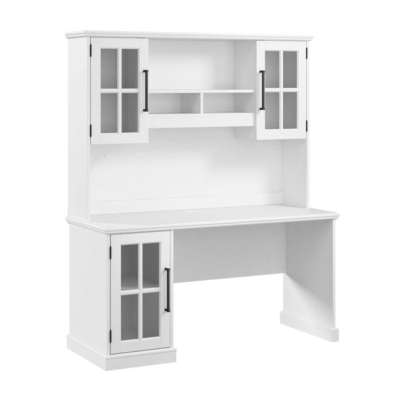 WBK002WAS Westbrook 60W Computer Desk with Hutch in Ash White