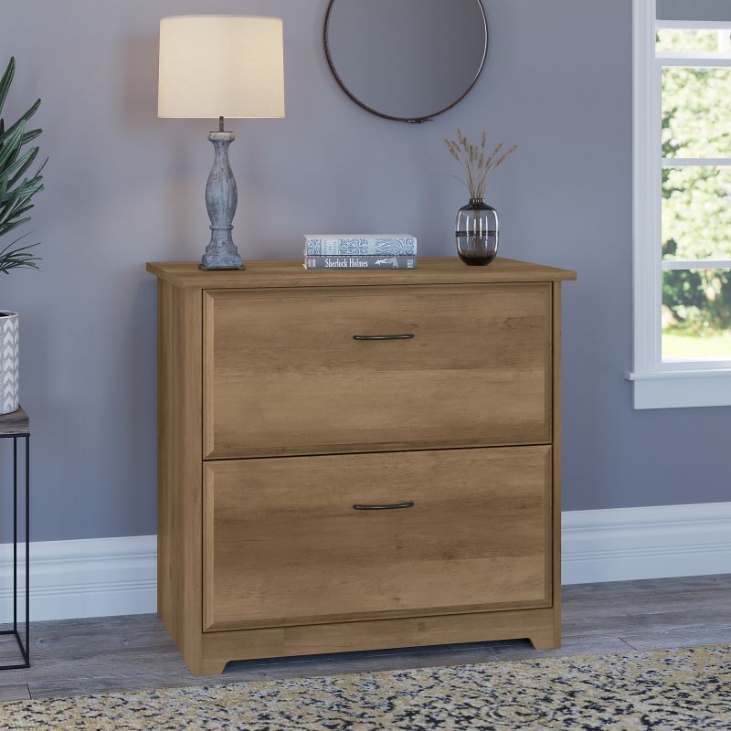 WC31580 Bush Furniture Cabot 2 Drawer Lateral File Cabinet in Reclaimed Pine