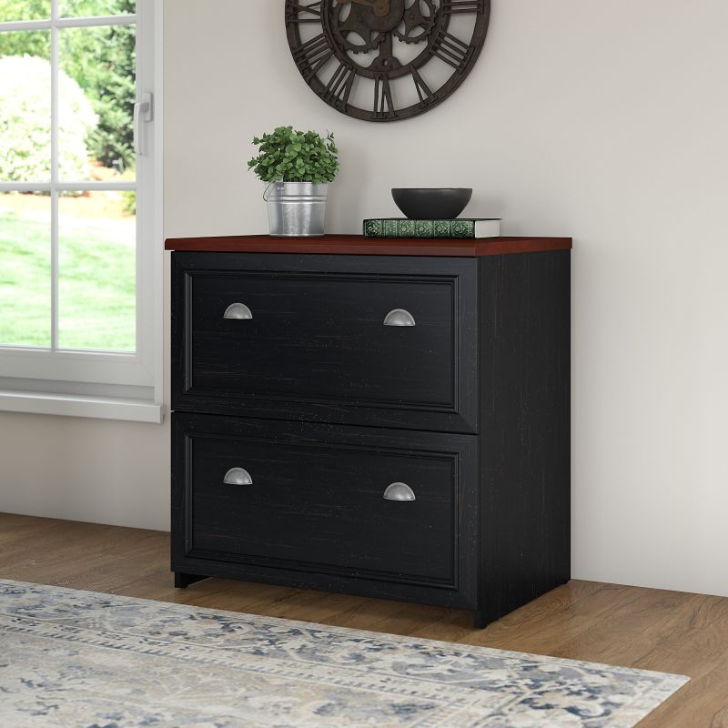 WC53981-03 Lateral File Cabinet in Antique Black