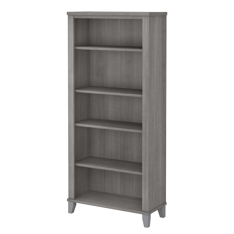 WC81265 5 Shelf Bookcase in Platinum Gray