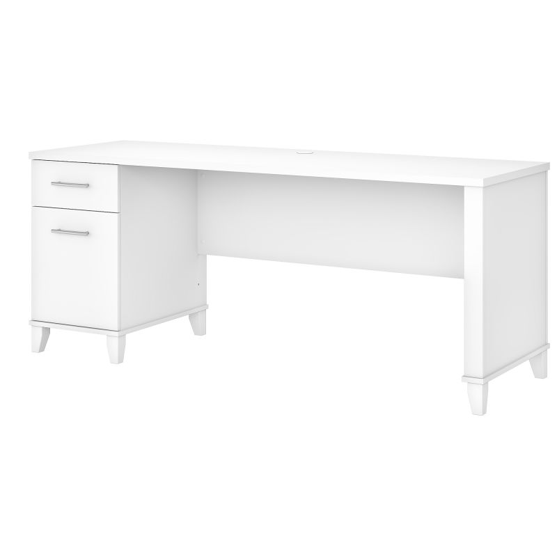 WC81972 72W Office Desk with Drawers in White