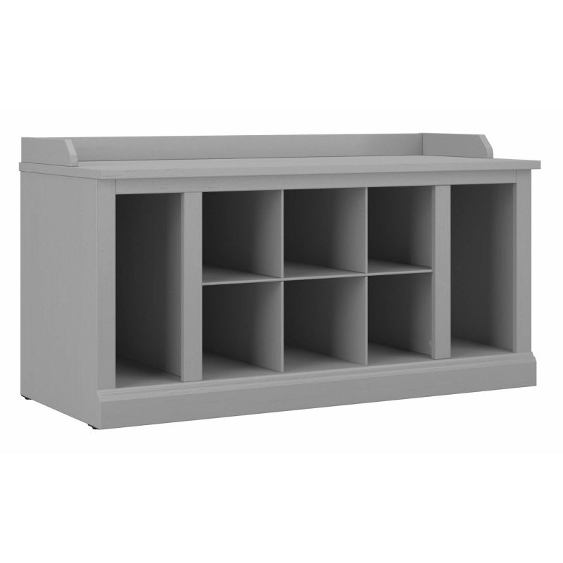 WDS240CG-03 Woodland 40W Shoe Storage Bench with Shelves in Cape Cod Gray