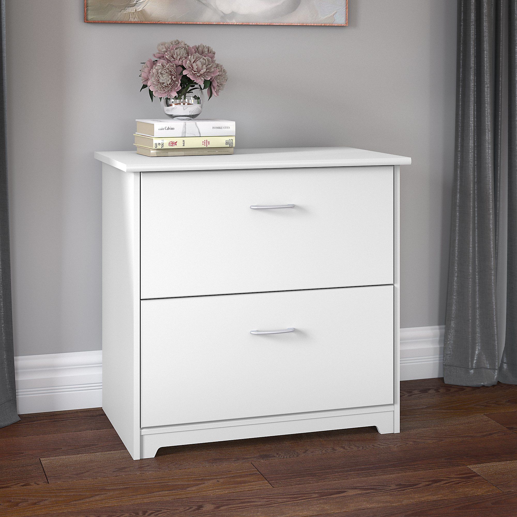2 Drawer Lateral File Cabinet in White