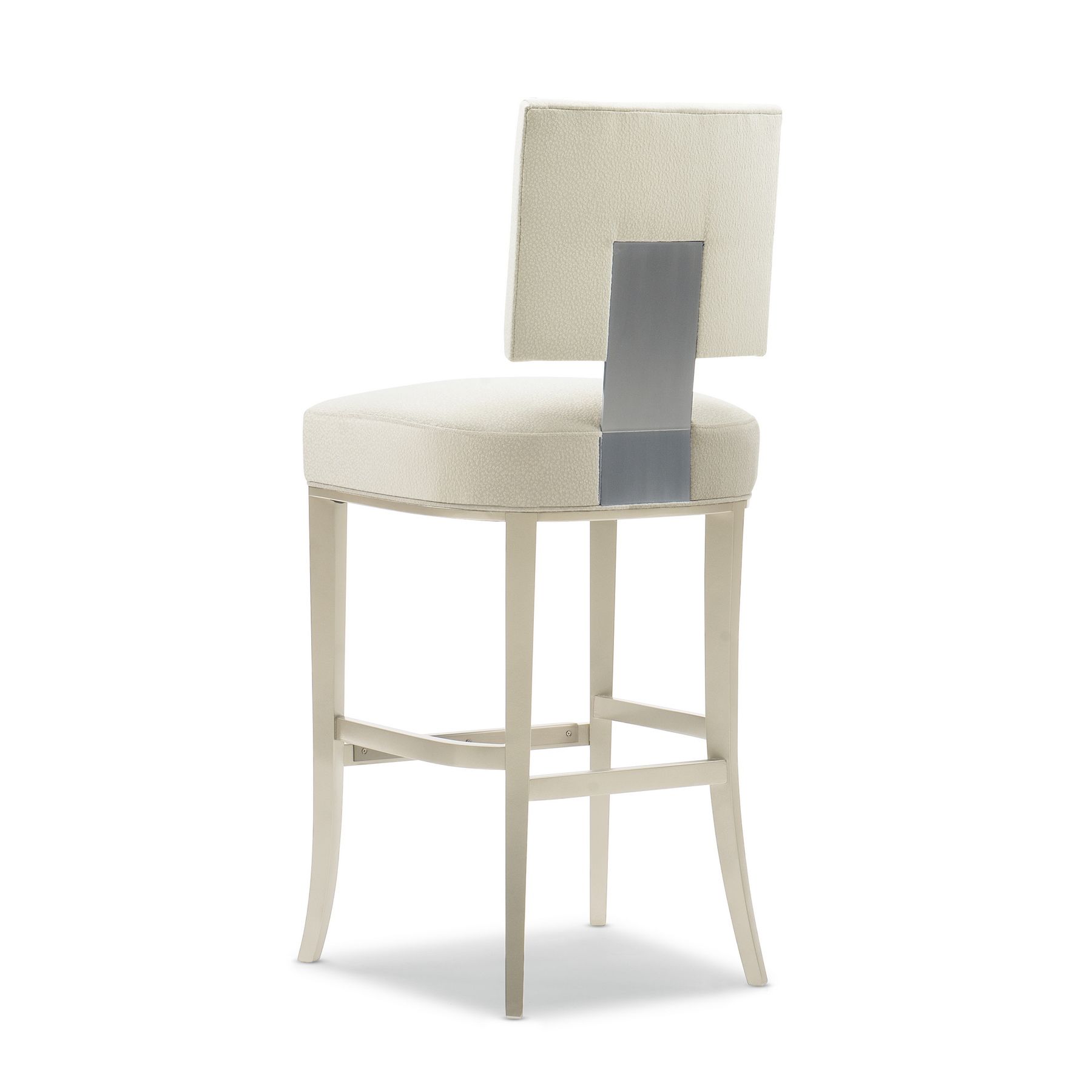 Reserved Seating Bar Stool in White by Caracole