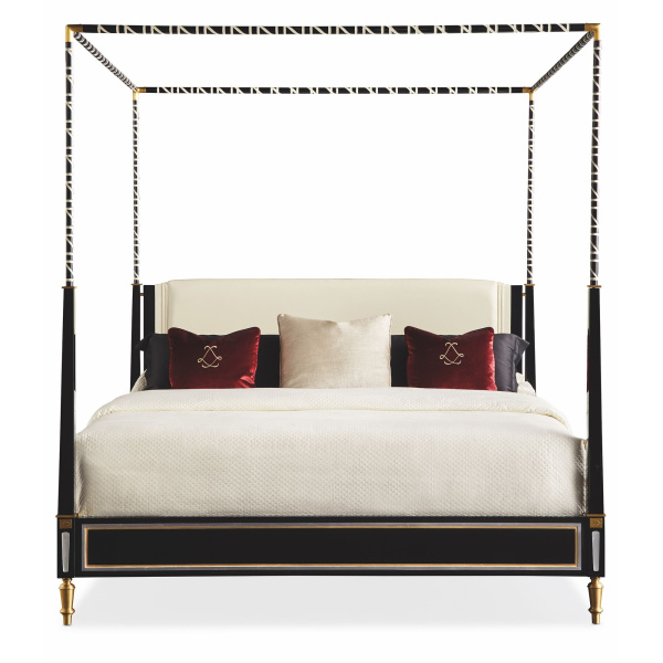 Sig 419 122 Caracole The Couturier Canopy Black Bed King 1