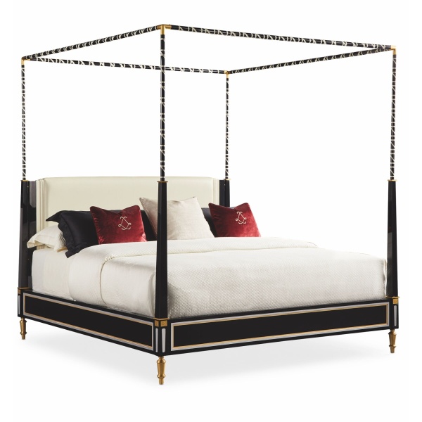 SIG-419-122 Caracole The Couturier Canopy Black Bed King