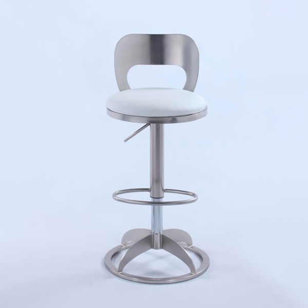 0408 As Chintaly Oval Metal Back Adjustable Height Stool 7