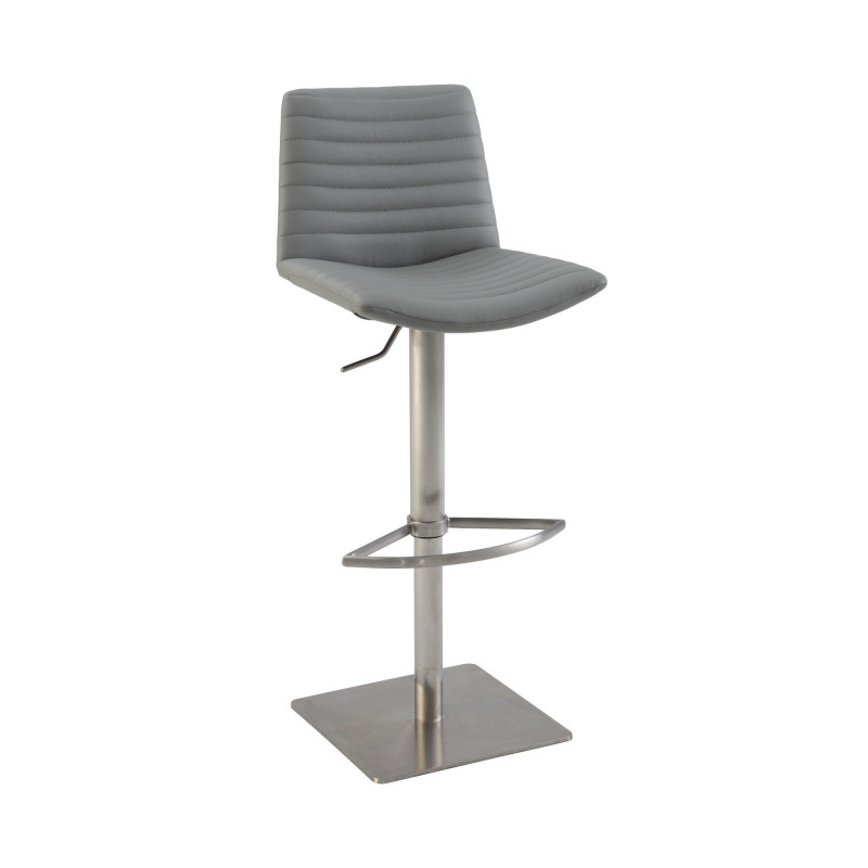 Ribbed Back and Seat Pneumatic-Adjustable Stool