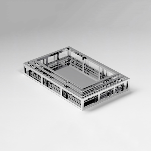 1008 Rct Tr Rectangular Stainless Steel Mirrored Nesting Trays 3
