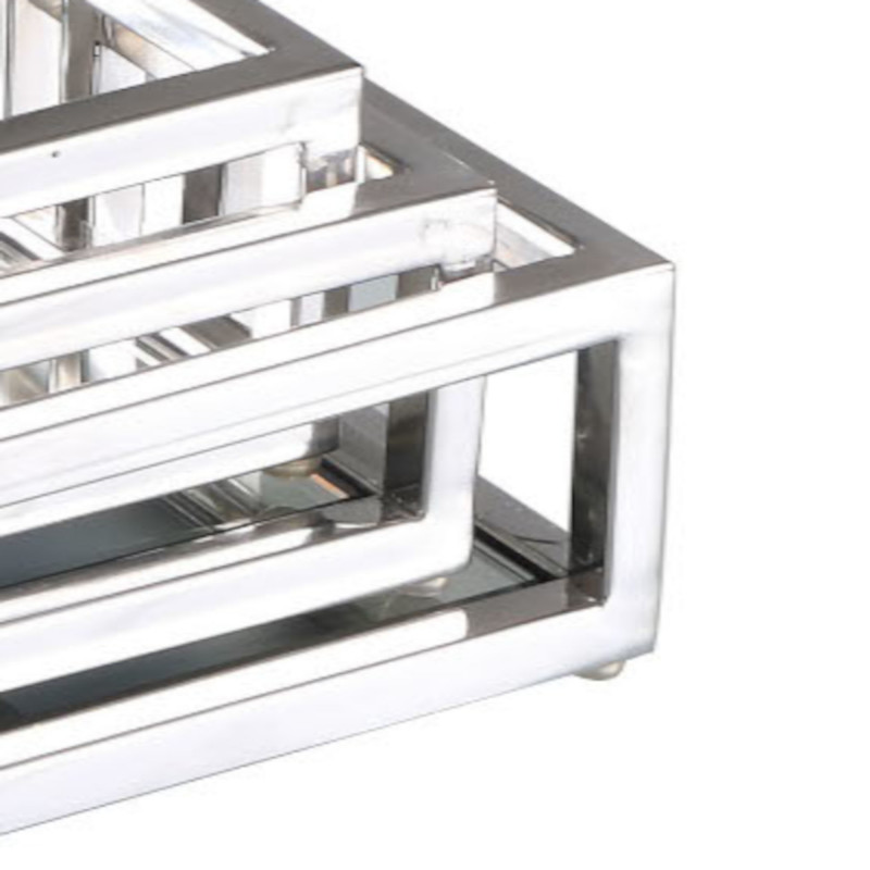 1008 Rct Tr Rectangular Stainless Steel Mirrored Nesting Trays 4