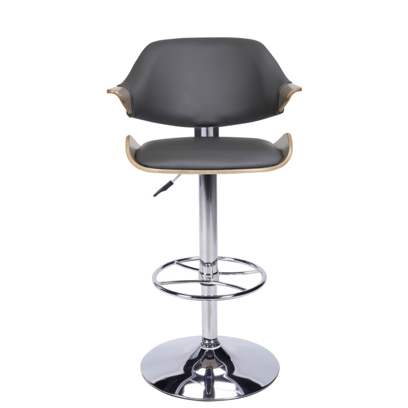 1320 As Gry Curved Back Pneumatic Adjustable Stool 3