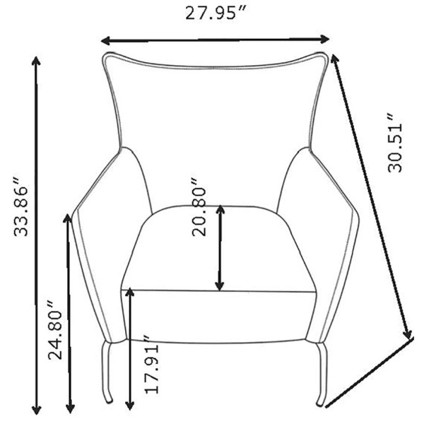 2008 Acc Blu Accent Chair Steel Frame 8