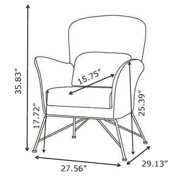2019 Acc Cml Accent Chair Steel Frame 8