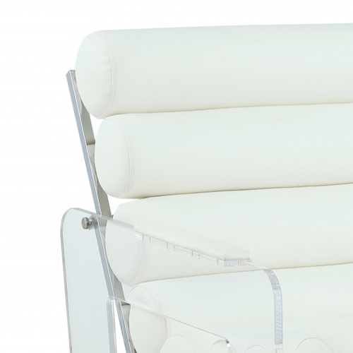 2060 Acc Wht Contemporary Acrylic Frame Accent Chair 6