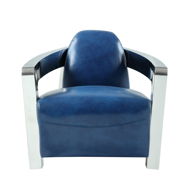2099 Acc Blu Contemporary Accent Chair 4
