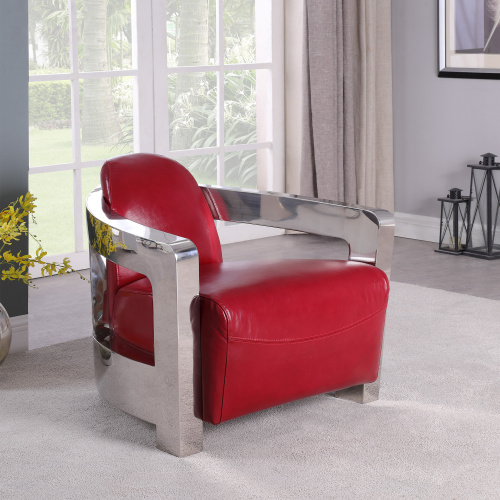 2099-ACC-RED Contemporary Accent Chair