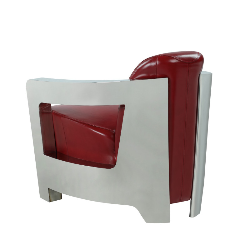 2099 Acc Red Contemporary Accent Chair 3
