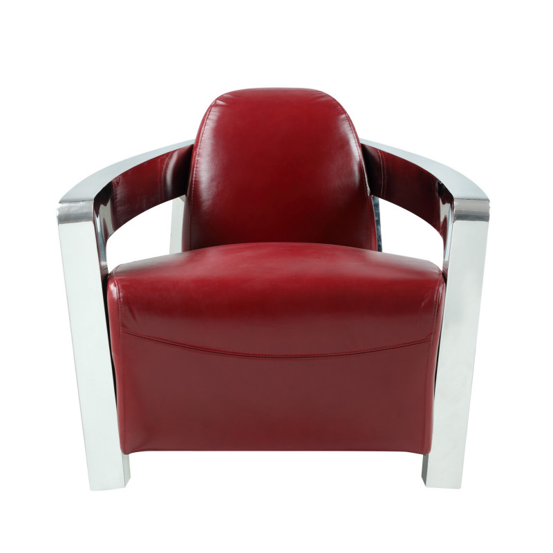 2099 Acc Red Contemporary Accent Chair 4