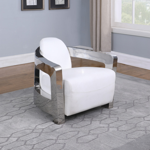2099-ACC-WHT Contemporary Accent Chair